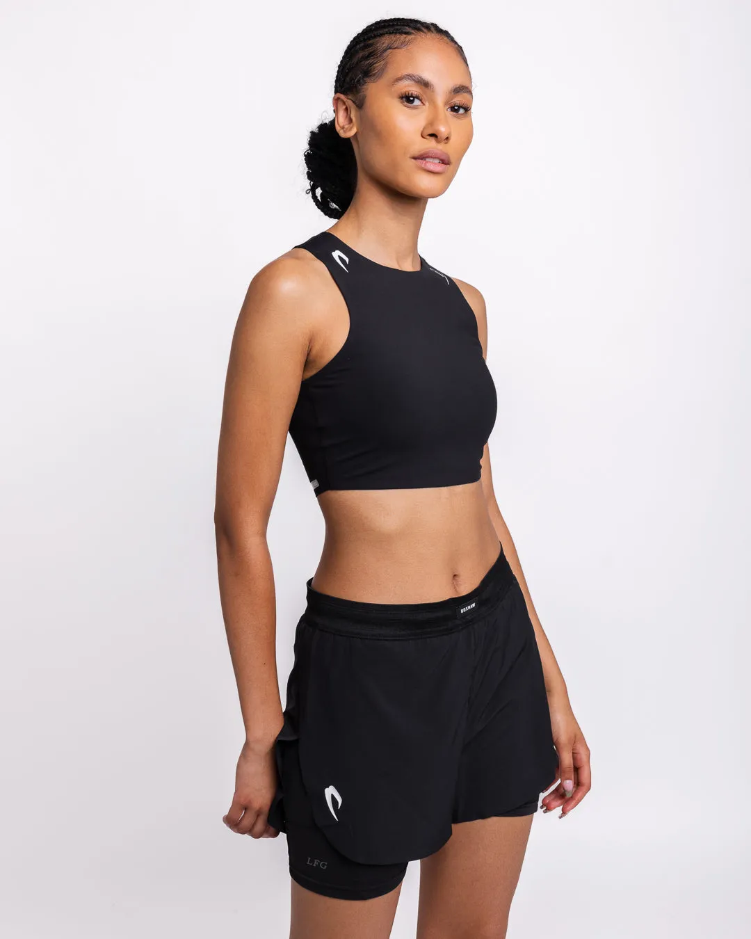 Tunero Racer Sports Bra - Black