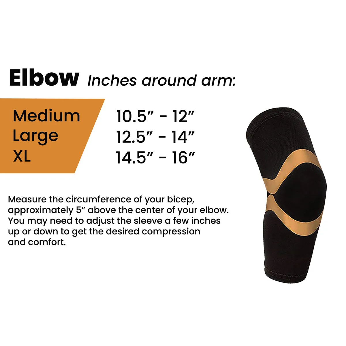 Unisex Copper Compression Elbow Sleeve