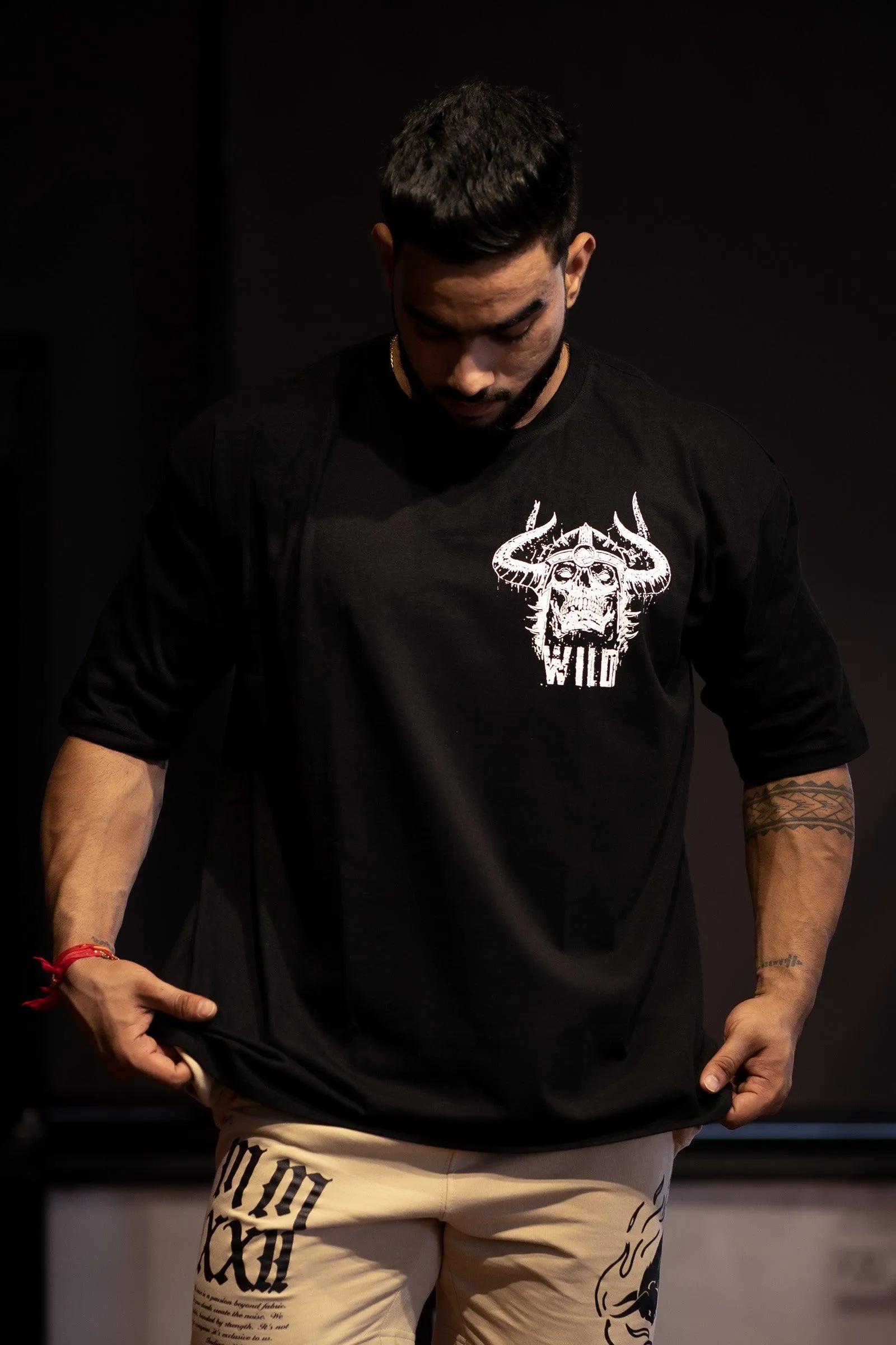 WILD DEVIL "PREMIUM VINTAGE" OVERSIZED T-SHIRT (BLACK)