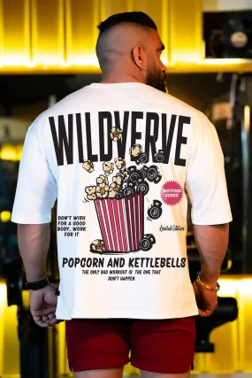 Wild Verve Strength & Snack Oversized T-shirt (WHITE)