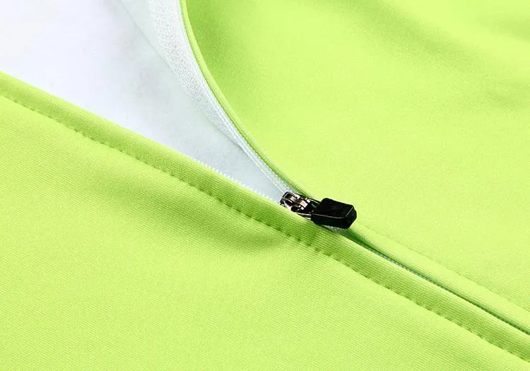 WOSAWE Green Black Long Sleeve Cycling Jersey