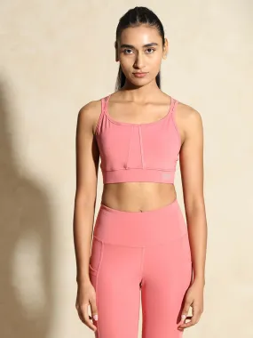 Yoga Strap Back Bra Peony Pink